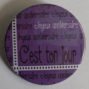 C'est ton jour (violet-38mm)