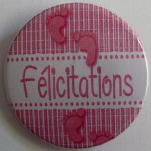 F&eacute;licitations fille (38mm)