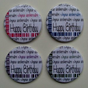 Happy Birthday n&b (38mm)