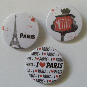 Lot de 3 badges - Paris