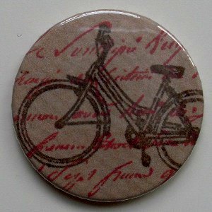 V&eacute;lo vintage &eacute;criture rouge